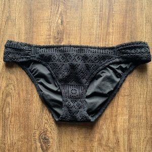 Black Crochet Bikini Bottom